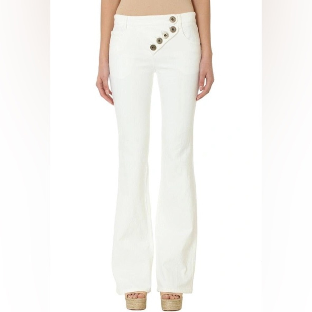 Chloe White Flare Jeans